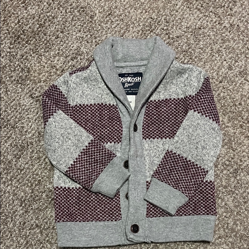 OshKosh B'gosh Kids Gray and Purple Sweater